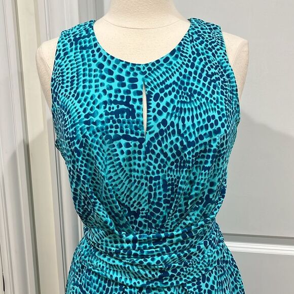 New! Banana Republic Issa London Sleeveless Dress Blue Size 12 - Picture 4 of 10